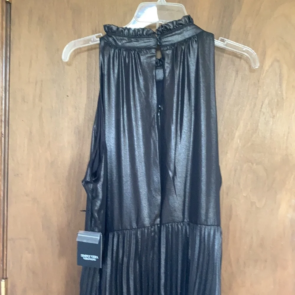 Relist1/24 Simply Vera Vera wang pleated bottom fit & flare black dress - Picture 14 of 16